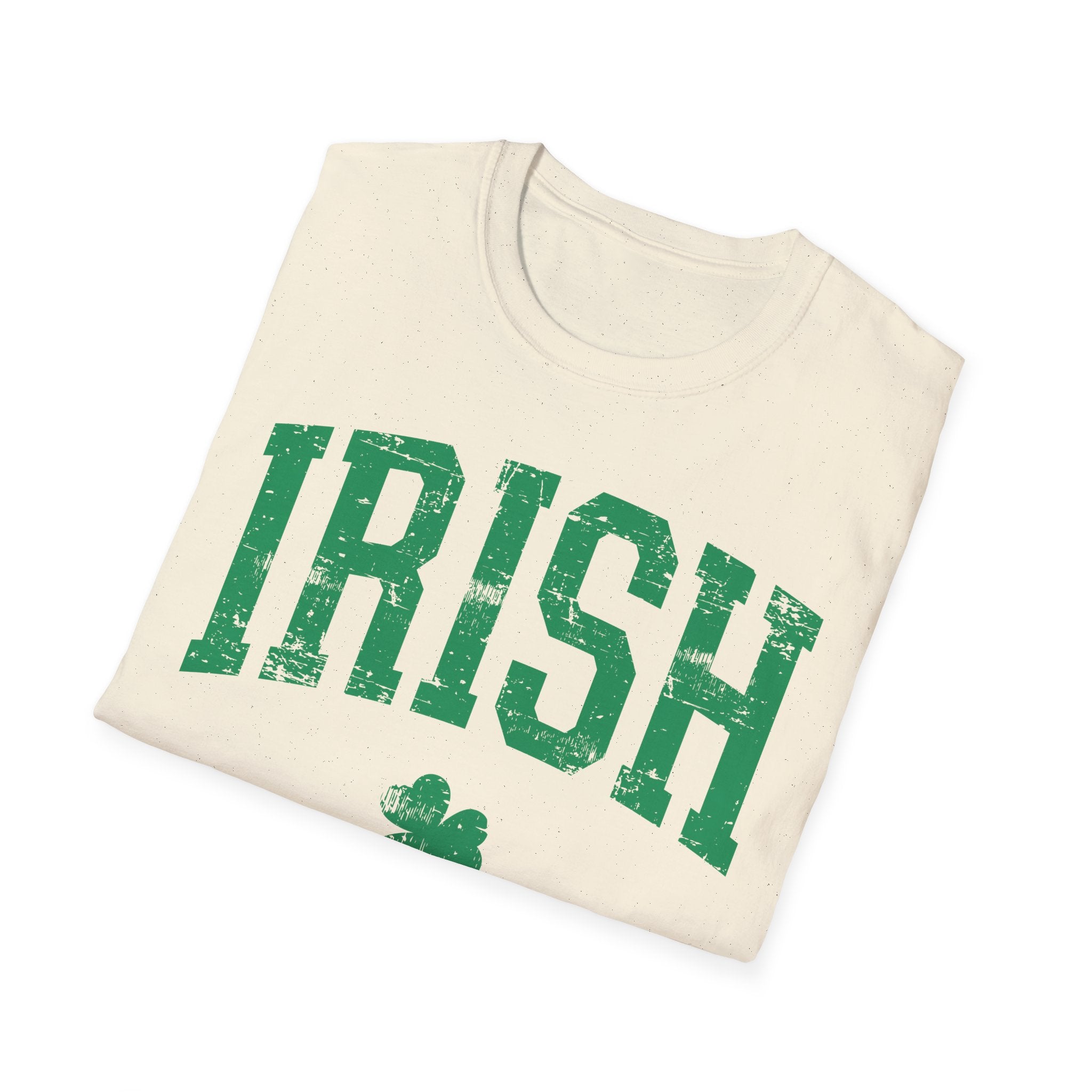 Irish T-Shirt – Vintage Green 'IRISH' with Shamrock