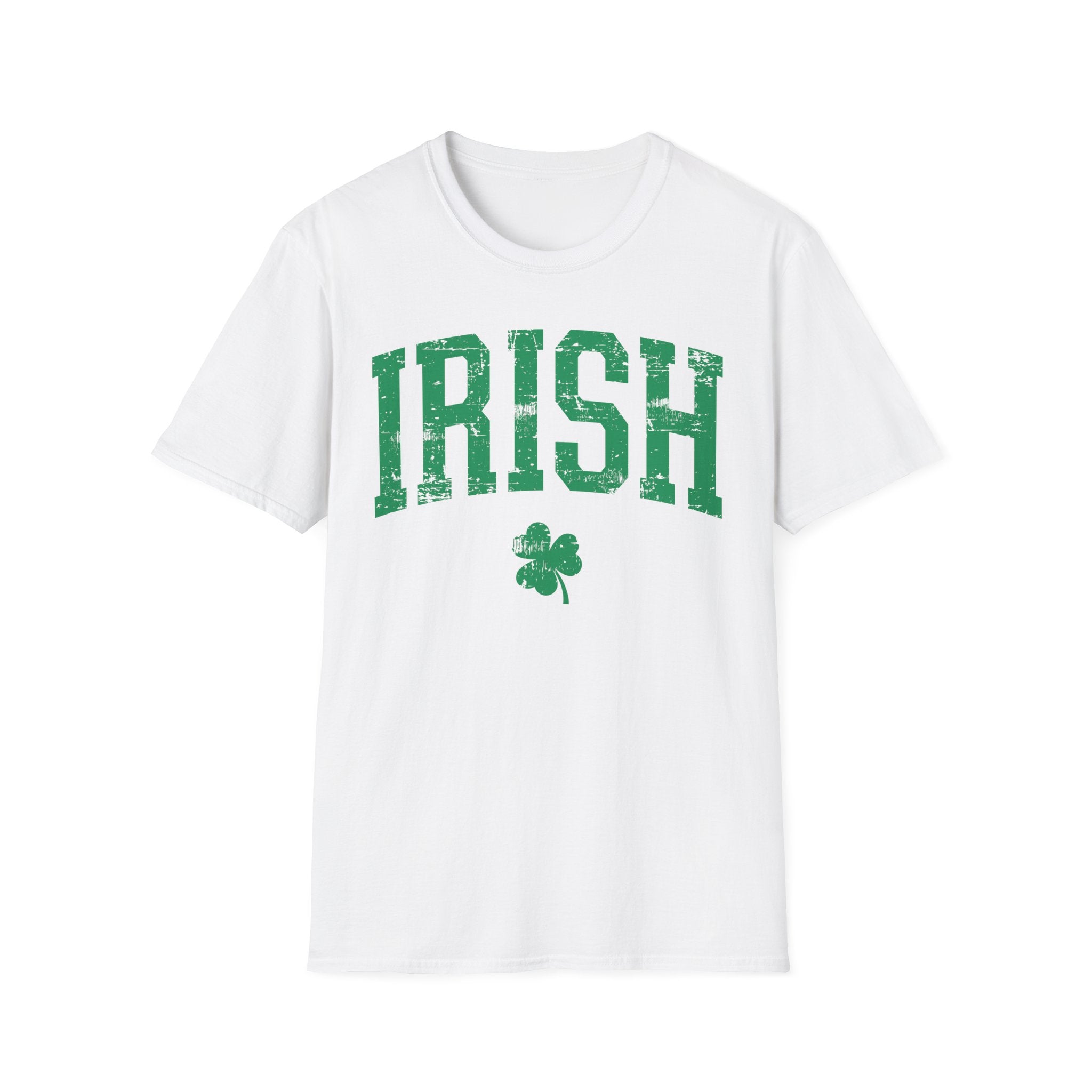 Irish T-Shirt – Vintage Green 'IRISH' with Shamrock