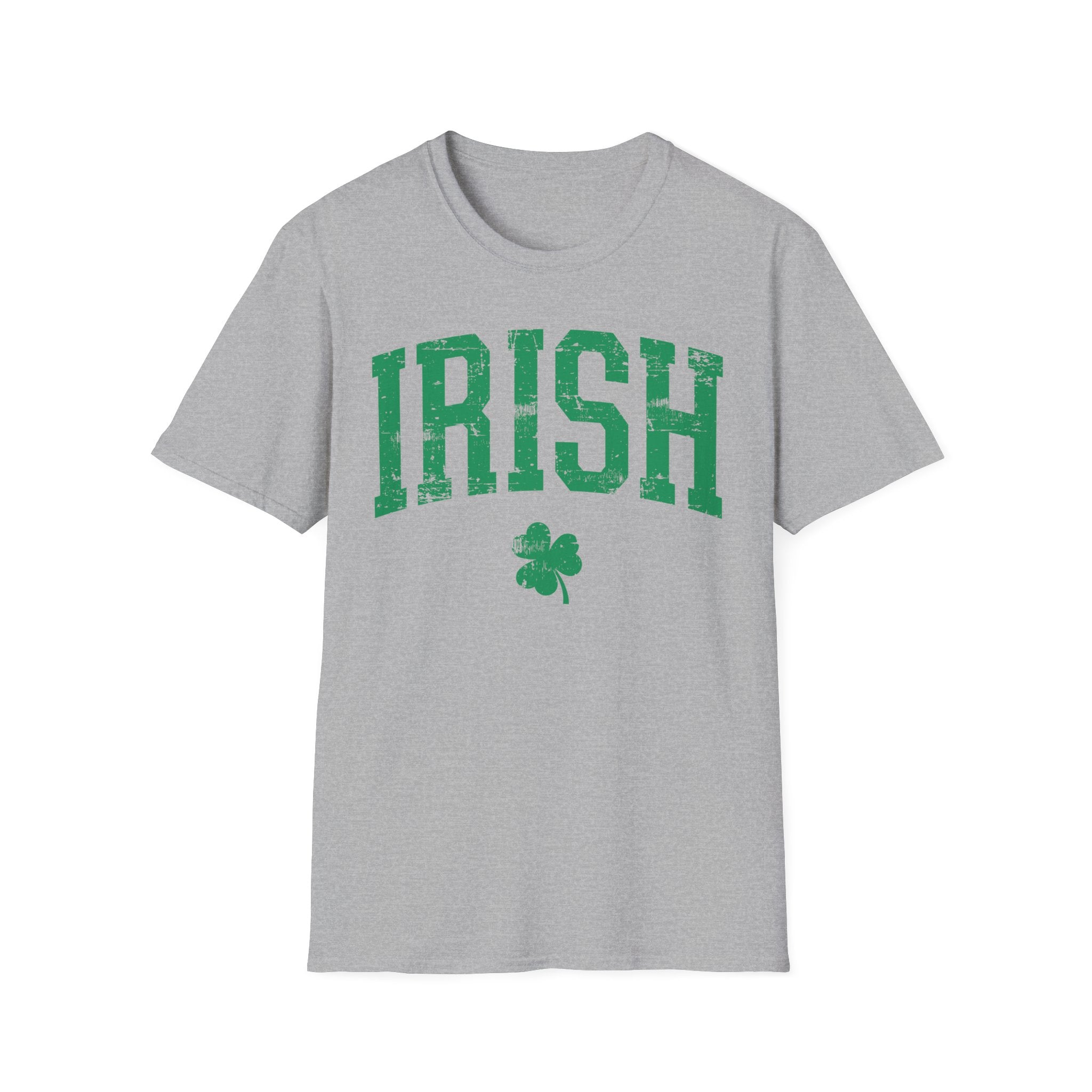 Irish T-Shirt – Vintage Green 'IRISH' with Shamrock