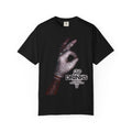 T-Shirt — Rhinestone Gloved Hand 'Drinks' Graphic Tee