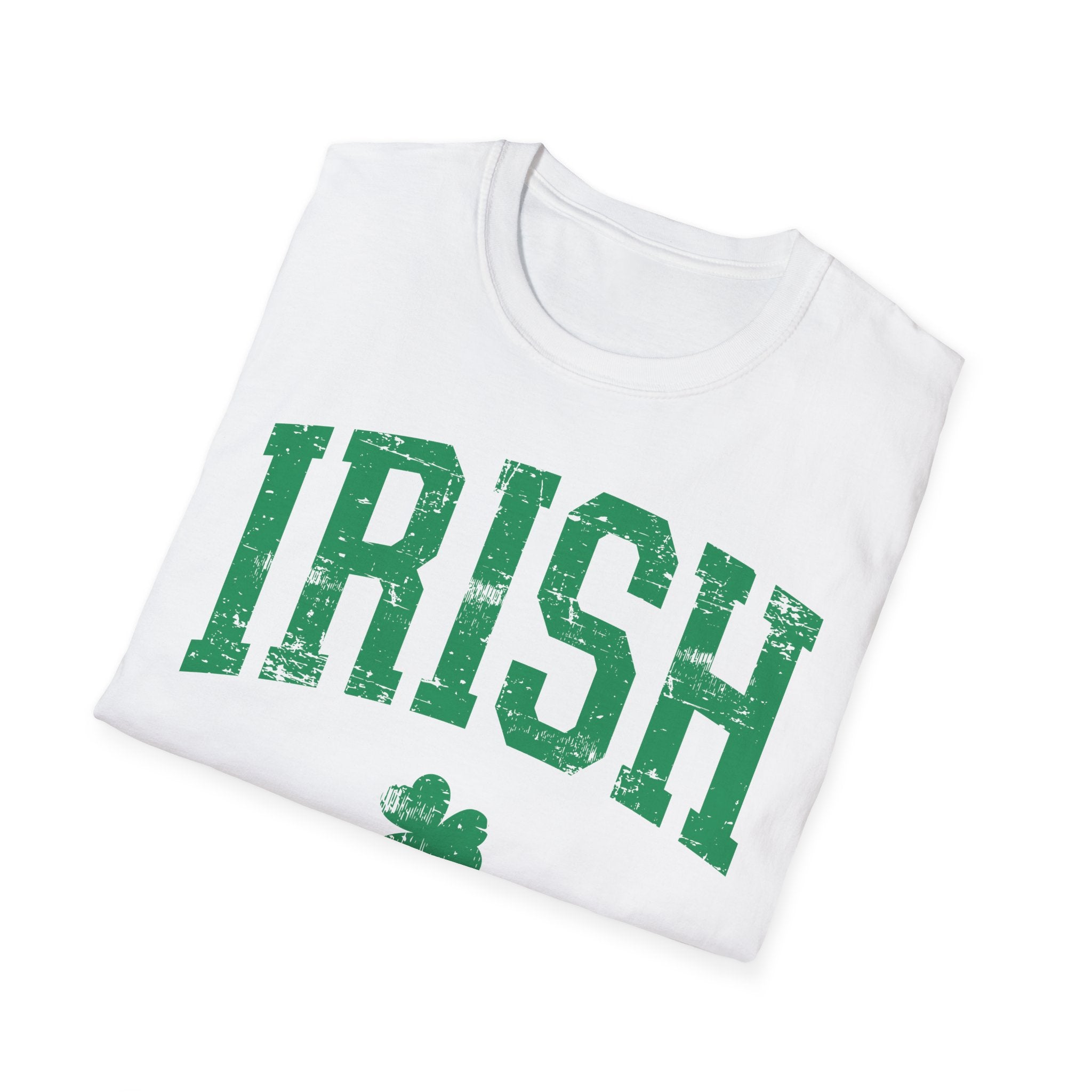Irish T-Shirt – Vintage Green 'IRISH' with Shamrock